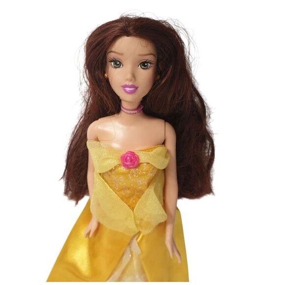 Disney Princess Belle Doll Beauty & the Beast With Yellow Gown & Long Brown Hair - Picture 5 of 5